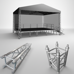 TENTCHO Traliccio Quadrato in Alluminio per Palco, Sistema di Copertura a Traliccio, Struttura Mobile per Tetto Esterno, Palco Mobile su Rimorchio - Product Image 1
