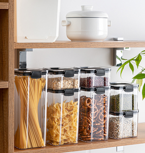700ML Airtight Food Storage Container Kitchen & Pantry Organization Containers Clear Plastic Canisters Cereal with Improved