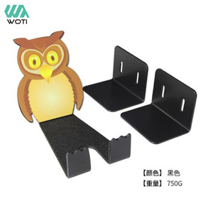 Support mural pour vélo Yueli Owl, noir, 750 g, support de vélo durable - Product Image 1