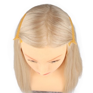 Chất lượng cao 24 "tóc vàng làm tóc đào tạo đầu mannequin 30% tóc thật của con người + Miễn phí kẹp bán buôn - Product Image 6