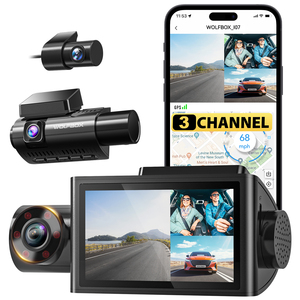 กล้องติดรถยนต์ Wolfbox I07 4K 3 ช่องทาง บันทึกภาพกลางคืน พร้อม Wifi GPS ไม่มีการ์ด - Product Image 1