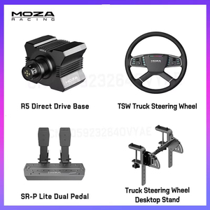 Volante de Carreras Moza Racing R5 de 5.5nm con Accionamiento Directo, Paquete TSW de 400mm, SRP Lite, Dos Sets, Equipo de Simulación para PC R5+TSW+SRP ¡Bienvenido! - Product Image 3