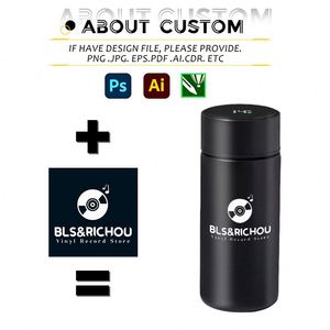 Hot Sale Stainless Steel 300ml Smart <b>Thermos</b> with Temperature Custom Water Bottle with Logo Custom Packaging Business Gift Box - Product Image 2
