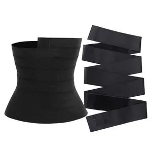 New Product Free Size 4 Meter Adjustable Lose Weight Elastic Tummy Round Wrap Waist Shaper Belt Slimming Belly Wrap