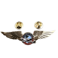 Épinglette d'insigne 3D en alliage de zinc de haute qualité, personnalisable avec design gratuit, badge en émail souple métallique pour souvenir de club et d'entreprise aérienne