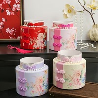 Pabrik Shinewrap Grosir Desain Baru Kotak Buket Bunga Mewah Gaya Cina untuk Kemasan Kotak Bunga Mawar Awet Kotak Kertas