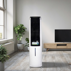 1,55 salida de aire grande alta carga Solar Control remoto DC24v evaporativo panal refrigeración agua enfriador de aire para el hogar y la Oficina - Product Image 5