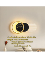 Nouvelle Applique Murale de Luxe Créative avec Horloge et Modélisation Technologique pour Tête de Lit de Chambre, Salon et Restaurant
