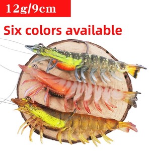 เหยื่อตกปลาปลอมรูปกุ้งแบบนิ่มเหมือนจริง พร้อมตะขอเกี่ยวและตะกั่วถ่วงน้ำหนักภายใน หุ้มตะกั่วหลายชิ้น สำหรับตกปลาแบสและปลาเทราต์ - Product Image 2
