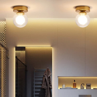 Plafonnier led circulaire moderne en forme de boule de verre, design nordique moderne, éclairage d'intérieur, luminaire décoratif de plafond, idéal pour noël