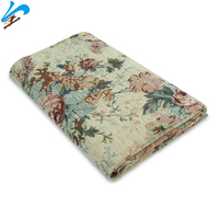 Tissu d'ameublement pour canapé en chenille de luxe personnalisé, motif floral, textile de maison, polyester, tissu de rideau, chenille teinte