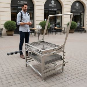 Parrilla para Barbacoa con Ruedas Giratorias BlazeFor, Parrilla de Carbón Eficiente para Revertir <span class=keywords><strong>la</strong></span> Cocción de los Alimentos, Ideal para Reuniones Familiares - Product Image 1