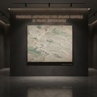 Toile acrylique texturée 3D abstraite contemporaine de luxe, faite à la main, grand format, avec cadre, pour la décoration murale intérieure des hôtels et des villas