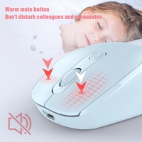 M107 5 Warna 2.4Ghz BT Mouse Gaming Nirkabel Isi Ulang 1600dpi Bisnis Laptop Desktop Mode Ganda Mouse Senyap untuk Komputer