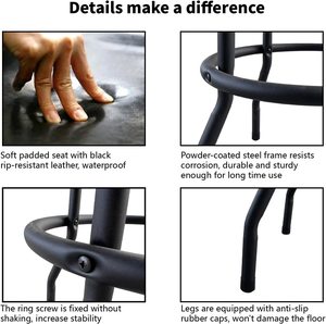 เก้าอี้บาร์แบบหมุนได้สำหรับใช้ในบ้านเก้าอี้บาร์เก้าอี้ทำจากหนังเก้าอี้สำหรับไนท์คลับเฟอร์นิเจอร์บาร์ - Product Image 5