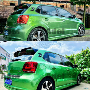 Alerón de Diseño Moderno para VW Volkswagen POLO 6R 2011-2017, Alerón de ABS de Alta Calidad en Fibra de Carbono Negra, Pintura DIY - Product Image 3