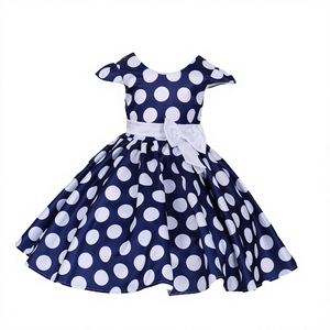 Vestido de Satén Formal de Verano para Niñas, Estilo Informal, Hasta la Rodilla, con Estampado Floral y Decoración de Lazo, Precio al por Mayor - Product Image 4