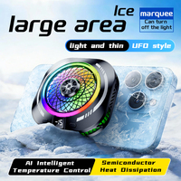 Pendingin Ponsel Semikonduktor Layar Besar Berpendingin Magnetik Daya Tinggi dengan Pertunjukan Cahaya RGB Kontrol Suhu AI