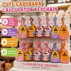 Lindo Llavero de Plástico con Diseño de Dibujos Animados, Calculadora, Colgante para Bolsa, Regalo de Estudio, Logotipo Personalizado - Product Image 3