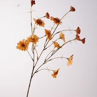 Bunga Safflower Cosmos Buatan Warna Musim Gugur Berkualitas Tinggi, Bunga Chamomile untuk Dekorasi Pernikahan, Rumah, dan Halloween