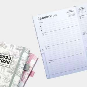 Planificador <span class=keywords><strong>de</strong></span> PU con impresión completa A5, diario <span class=keywords><strong>de</strong></span> negocios semanal y mensual, cuaderno lácteo con lazo para bolígrafo, envío rápido disponible - Product Image 4