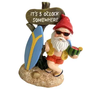New Naughty Garden Gnome Decorative Ornaments Resin Crafts White Beard Dwarfs Statues Cartoon Gifts