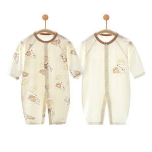 Ropa <span class=keywords><strong>de</strong></span> Verano para Bebés Recién Nacidos, Mono Delgado <span class=keywords><strong>de</strong></span> una Pieza, Algodón Puro sin Costuras, Arnés Unisex para Bebé, <span class=keywords><strong>Aire</strong></span> <span class=keywords><strong>Acondicionado</strong></span> - Product Image 3