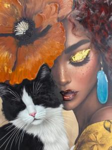 Quadro su Tela con Ritratto di Donna Africana Moderna e Lussuosa, Grande Formato, Decorazione Murale per la Casa, Stampa Digitale, Poster - Product Image 5