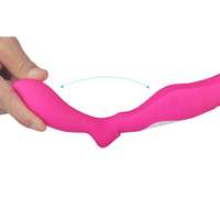 S-HANDE Lesbisches Paar Frauen Starker Vibrierender G-Punkt-Stimulator Strapless Erwachsenen-Sexspielzeug Doppelendiger Vibrator