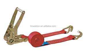 Towmax Ağır Hizmet Tipi 1.5 İnç Mandalı Bağlama Kayışı 2000kg Polyester Çift J Kancalı ISO 9001 Sertifikalı - Product Image 5