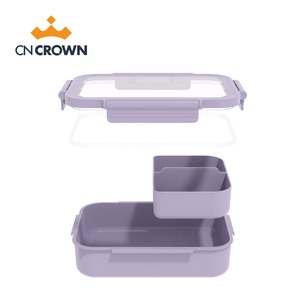 Cncrown Bpa-Miễn Phí 3 Ngăn Dùng Một Lần Ăn Trưa Hộp Leakproof Người Lớn Và Trẻ Em Bento Lưu Trữ Thực Phẩm Lưu Trữ Hộp - Product Image 4