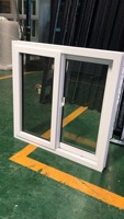 Venta caliente de alta calidad Upvc/PVC Hurricane Impact Sliding Windows para Office