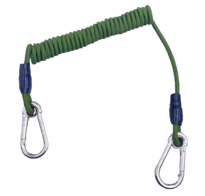 DFR1111 Cuerda Antipérdida para Barcos y Embarcaciones Marítimas con Doble Arnés de Seguridad de Acero Inoxidable, Cordón en Espiral Negro - Product Image 6