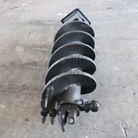 Tarière droite à double démarrage avec dents en forme de balle pour forage rotatif |   Foret à roche Kelly Box de 200 mm pour couches de roche usées
