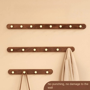 ที่แขวนประตูทางเข้าติดผนังที่แขวนตกแต่งตะขอแขวนไม้จริง - Product Image 5