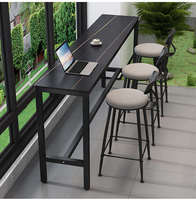Tabouret de bar moderne rétro durable au design nouveau, avec pieds en bois et métal, meubles pour restaurant, table de bar