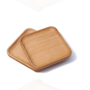 Solid Wood Tableware Small Mini Wooden <strong>Square</strong> <strong>Tray</strong> <strong>Dessert</strong> Plate Snack <strong>Tray</strong> for Parties Serving Dried - Product Image 1