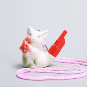 Sifflet d'eau en porcelaine émaillée colorée, 12 signes du zodiaque, jouet portable pour enfants - Product Image 5