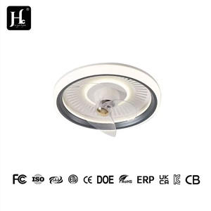 <b>Modern</b> Home Office <b>Ceiling</b> <b>Fan</b> <b>Light</b> Hidden DC Motor 6-Speed LED Low Profile Mute Smart Remote Control Integrated - Product Image 4