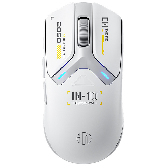 IN10 Tri-Mode 2.4G//Wired PAW3395 6 Buttons Backlit Right-Handed Laptop Use Gaming Mouse