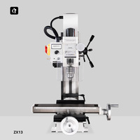 CTMACH ZX13 Mini fraiseuse manuelle DIY, petite fraiseuse verticale de table, outil multifonctionnel de bureau pour la maison, perceuse MT3 220V