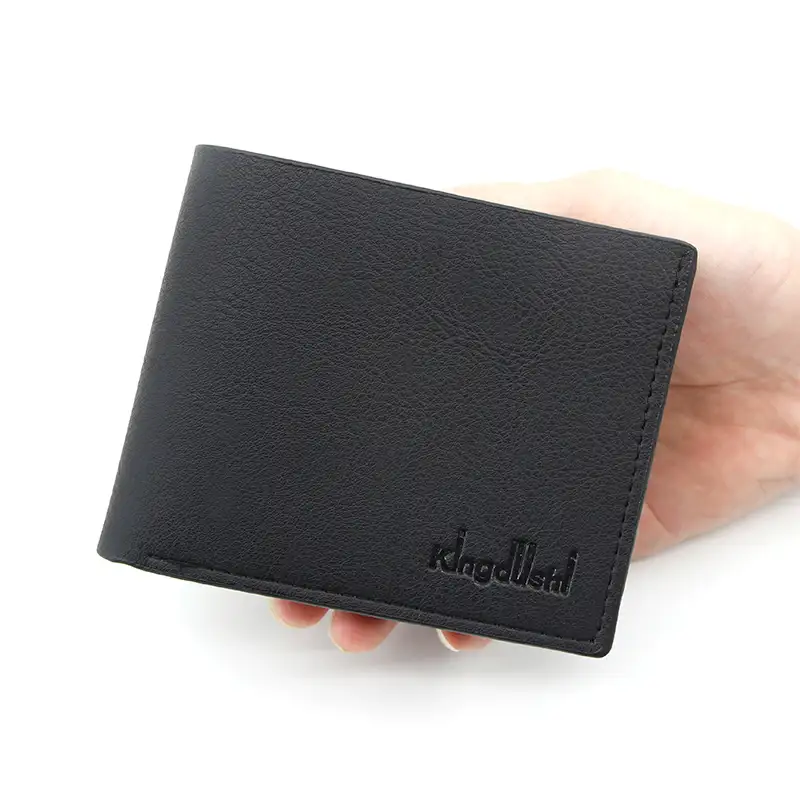 Yeni sıcak erkek cüzdan kısa rahat minimalist ince cüzdan rastgele logo büyük kapasiteli ucuz yumuşak PU deri cüzdan