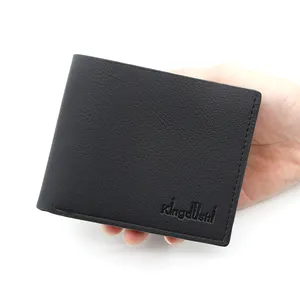 New Hot Mens Wallet Short Casual Minimalist Slim Wallet Random Logo Large Capacity Cheap Soft PU Leather Wallets