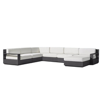 Ensemble de meubles d'extérieur, canapés de jardin, ensemble de canapés d'extérieur en aluminium, mobilier de jardin, chaise longue d'extérieur, canapé inclinable moderne
