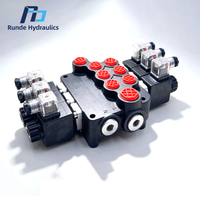 Katup Kontrol Arah Hidrolik Monoblock 3 Spool P80 Solenoid 80L/mnt Seri Z80 Distributor