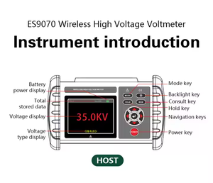 Medidor de Alto Voltaje Inalámbrico ES9070, Voltímetro de CA, Detector de Voltaje Inducido ES-9070 - Product Image 2
