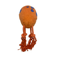 Jouets pour chiens en peluche douce en forme de méduse, avec expression amusante, couineurs interactifs pour le nettoyage des dents et le jeu des animaux de compagnie