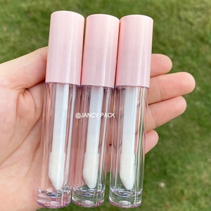 JANCY Gói 6Ml <span class=keywords><strong>Big</strong></span> Wand Trắng Hồng Rỗng Rõ Ràng Tùy Chỉnh Son Bóng Ống Với Bàn Chải Lớn Applicator - Product Image 3
