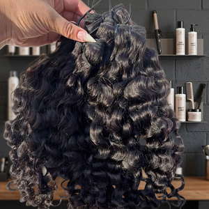 2026 <b>Curly</b> Indian Remy <b>Human</b> <b>Hair</b> Bulk Double Weft Full Ends Dyeable All Colours Weave <b>Extensions</b> - Product Image 3