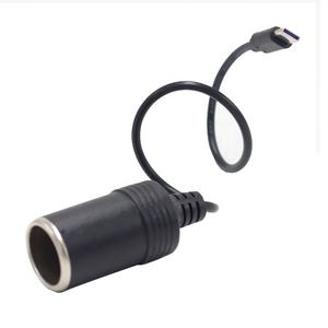 High Quality USB C Male Female Power Converter Type C <strong>Cable</strong> 5v 12-24v Car Cigarette Lighter Socket Step-up USB C Male 5v 12v Car - Product Image 3